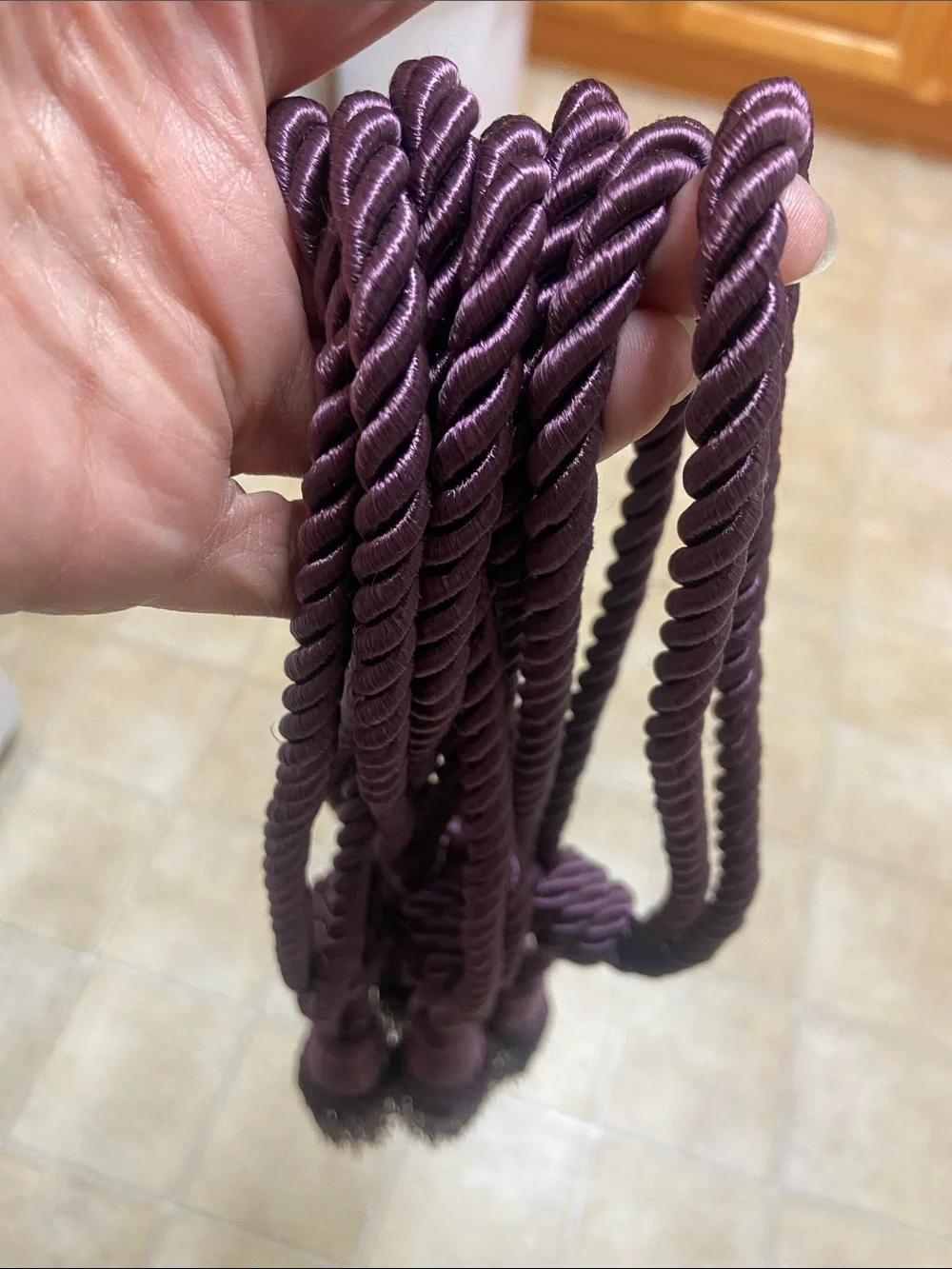 Elegant Plum Purple Tassel Tiebacks for Drapery - Set of 4